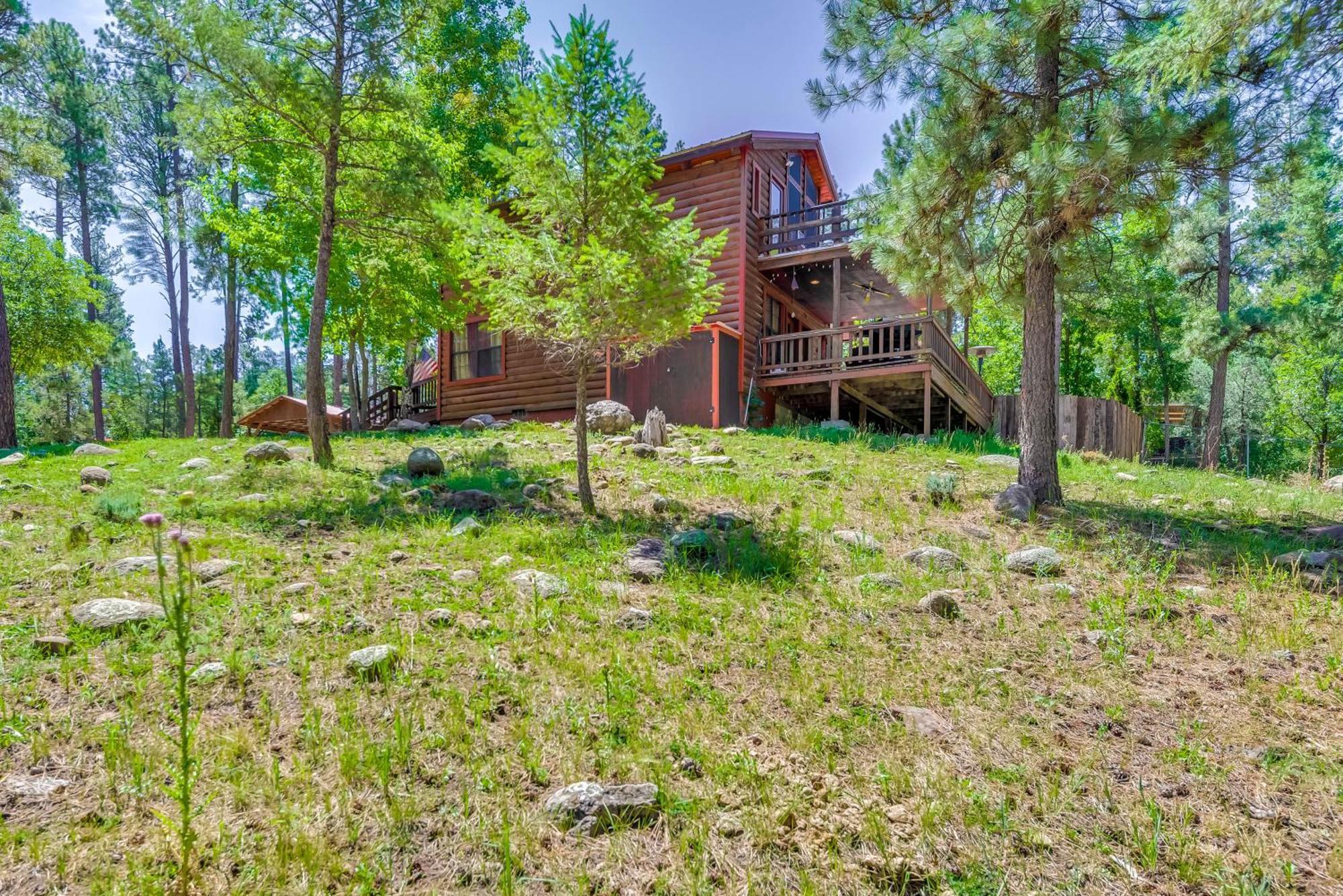 Unique Bear Country Cabin In Ruidoso With Hot Tub! Exterior foto