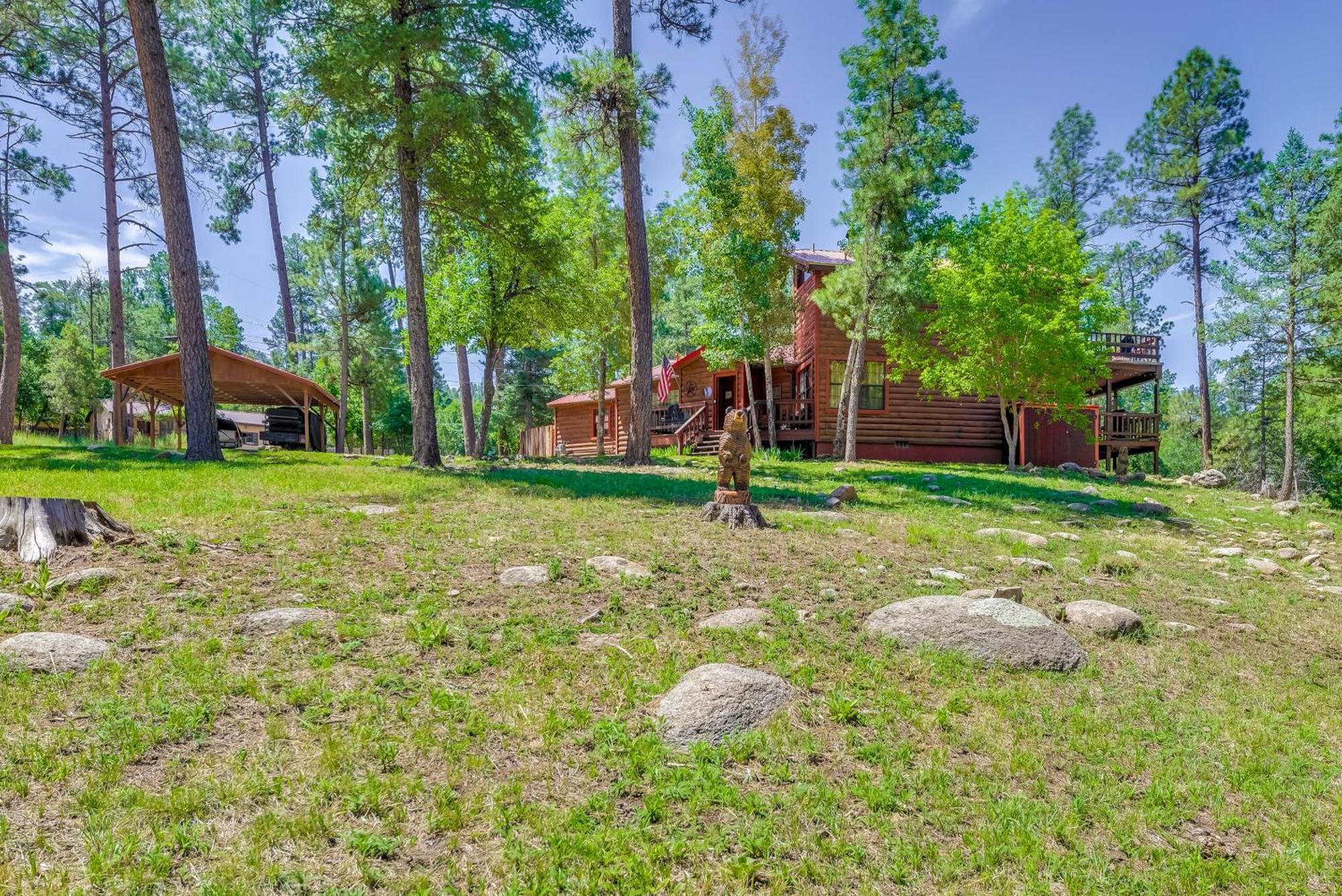 Unique Bear Country Cabin In Ruidoso With Hot Tub! Exterior foto
